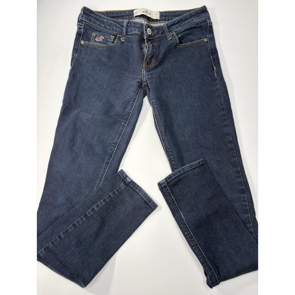 Hollister Jeans Junior Size 5R W27 L31 Dark Wash Straight Leg Denim